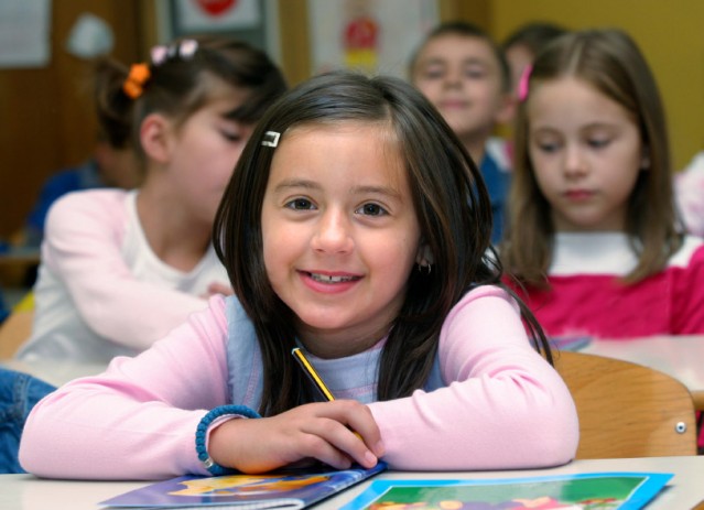 Young students in classroom